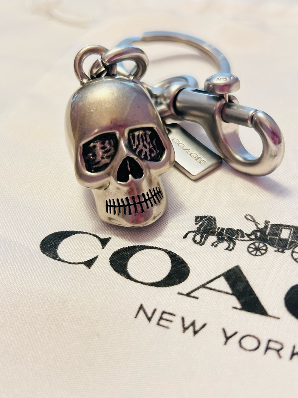 NWOT EXTREMELY RARE Coach Skull Bag Charm/ Keychain